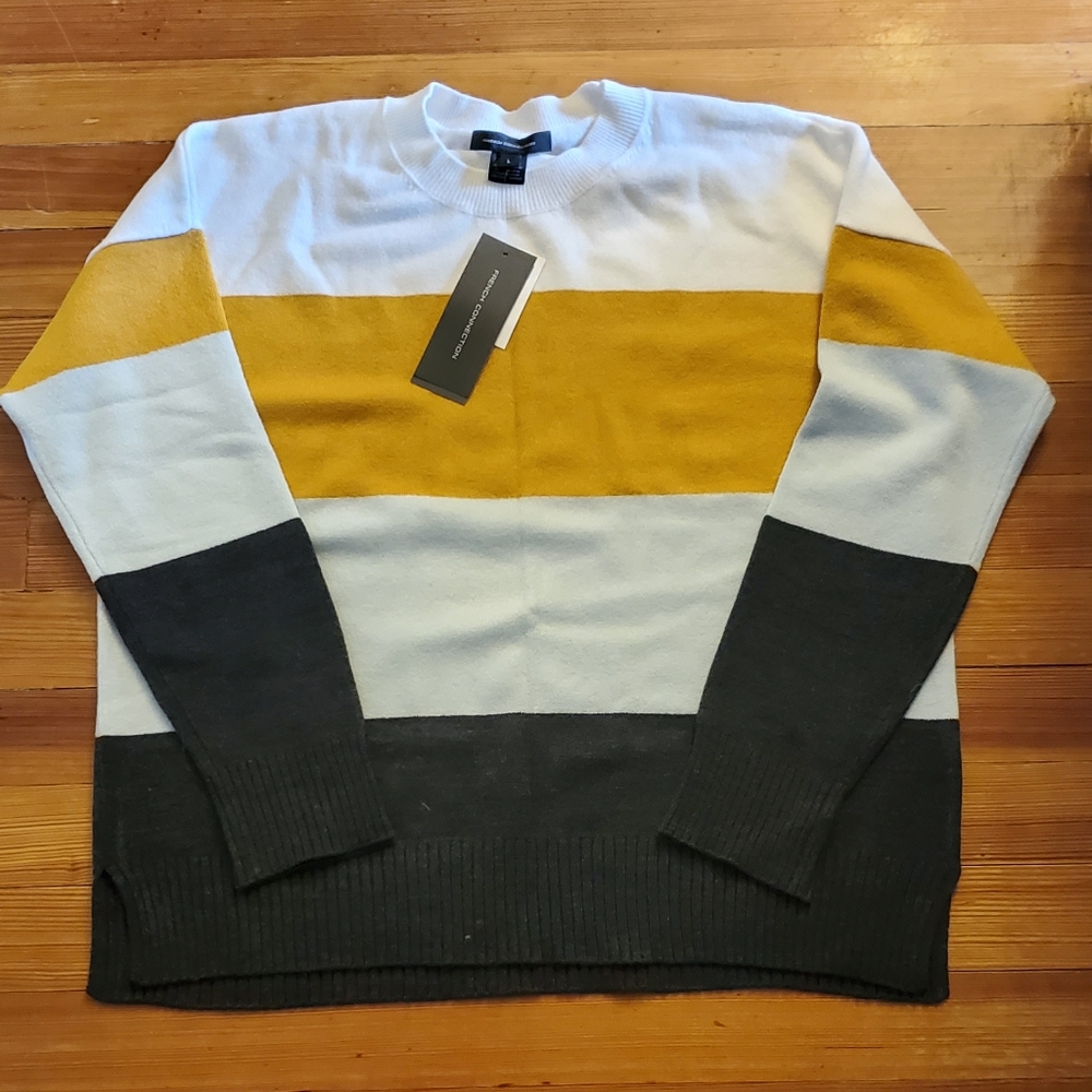 French Connection Multi-colored Pullover Sweater, Size L, BNWT